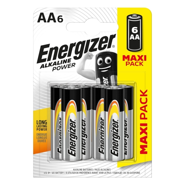 ელემენტი  Energizer Alkaline Power AA ელემენტი, 6ც შეკრა AA-FSB6 (E300132800), 0846