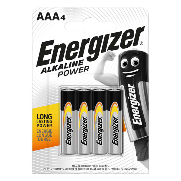 ელემენტი Energizer Alkaline Power AAA ელემენტი, 4ც შეკრა LR03-FSB4 (E300132600), 7893 