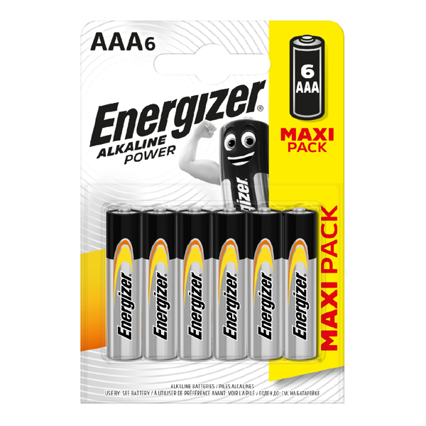 ელემენტი Energizer Alkaline Power AAA ელემენტი, 6ც შეკრა LR03-FSB6 (E300132500), 0815 