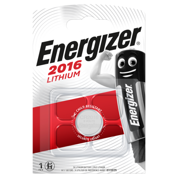 Energizer 2016 ლითიუმ ელემენტი-ღილაკი, 1ც შეკრა 2016-FSB1 (638710),3002