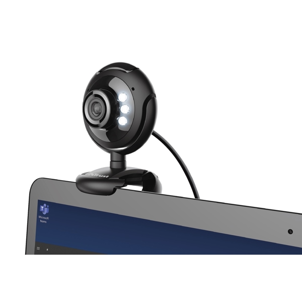 ვებკამერა Trust SpotLight Pro Webcam with LED lights 16428 - Black