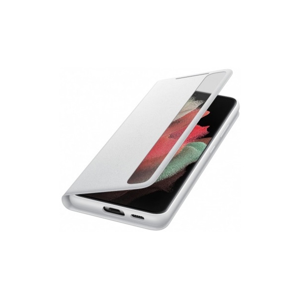 მობილურის ქეისი Samsung Galaxy S21 Ultra Smart Clear View Cover Light Gray (EF-ZG998CJEGRU)