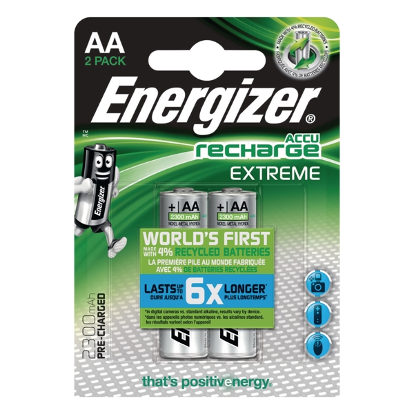 ელემენტი Energize Extreme NH15 AA 2300mAh აკუმულატორი, 2ც შეკვრა E300323700, 6886 