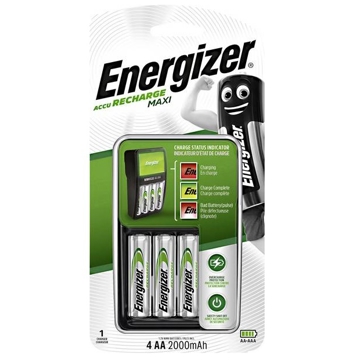 ელემენტი Energizer Maxi (CHVCM4) დამტენი + 4ც AA2000mAh E300321200, 1401