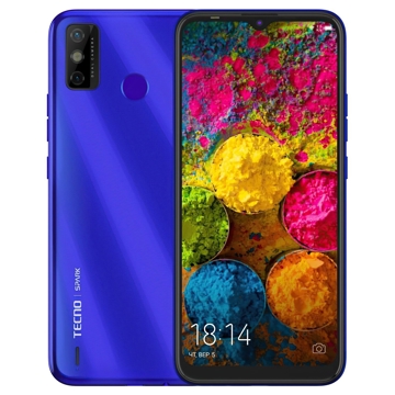 მობილური ტელეფონი TECNO Spark 6 Go 3GB, 64GB (KE5j) Dual SIM Aqua Blue