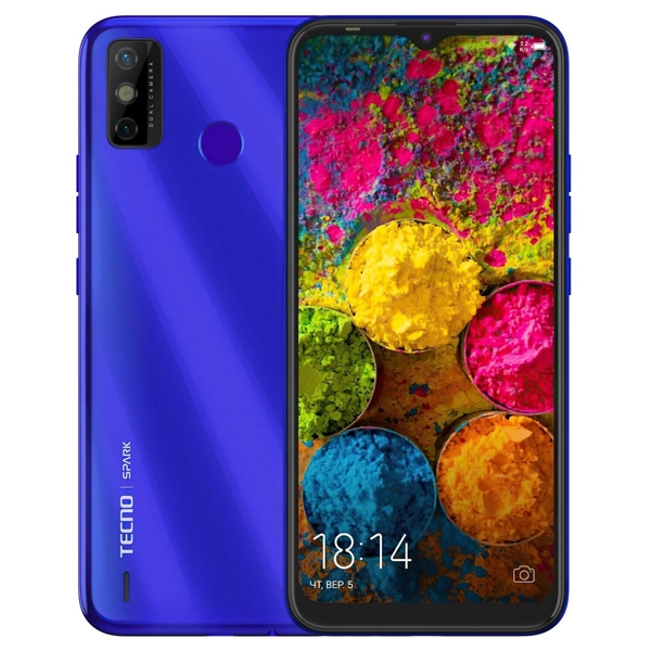 მობილური ტელეფონი TECNO Spark 6 Go 3GB, 64GB (KE5j) Dual SIM Aqua Blue