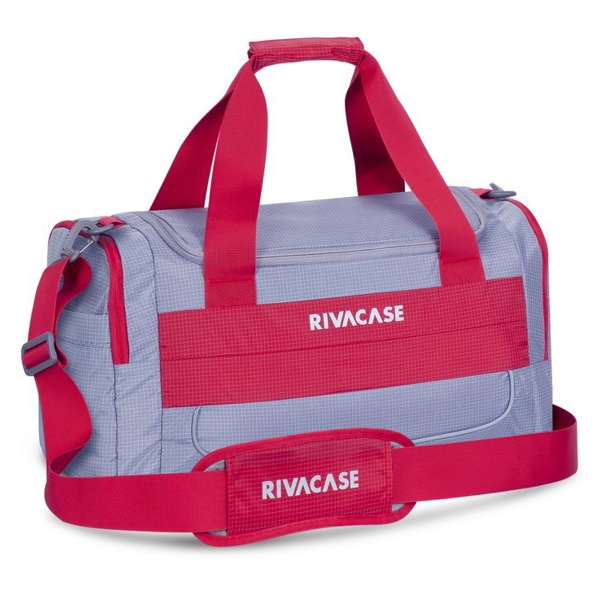 სამოგზაურო ჩანთა Rivacase 5235 30L Duffle travel Bag 6 Grey/Red