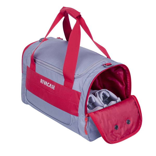 სამოგზაურო ჩანთა Rivacase 5235 30L Duffle travel Bag 6 Grey/Red