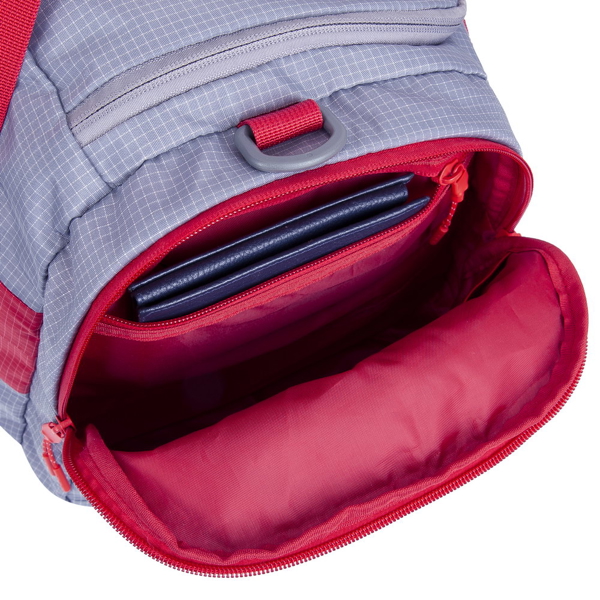 სამოგზაურო ჩანთა Rivacase 5235 30L Duffle travel Bag 6 Grey/Red