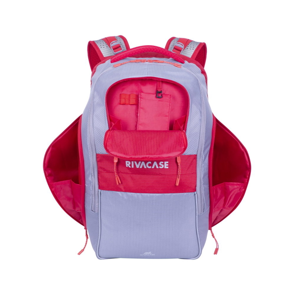 ნოუთბუქის ჩანთა Rivacase 5265 30L Laptop Backpack 17.3" Grey/Red