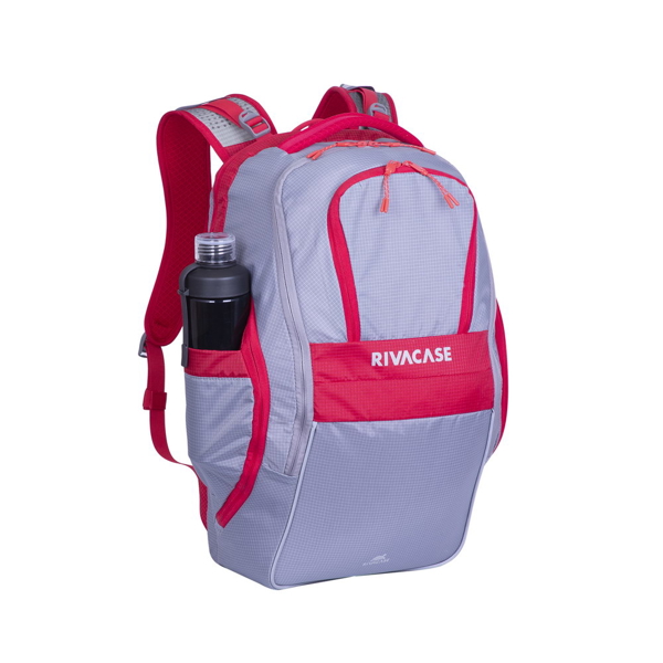 ნოუთბუქის ჩანთა Rivacase 5265 30L Laptop Backpack 17.3" Grey/Red