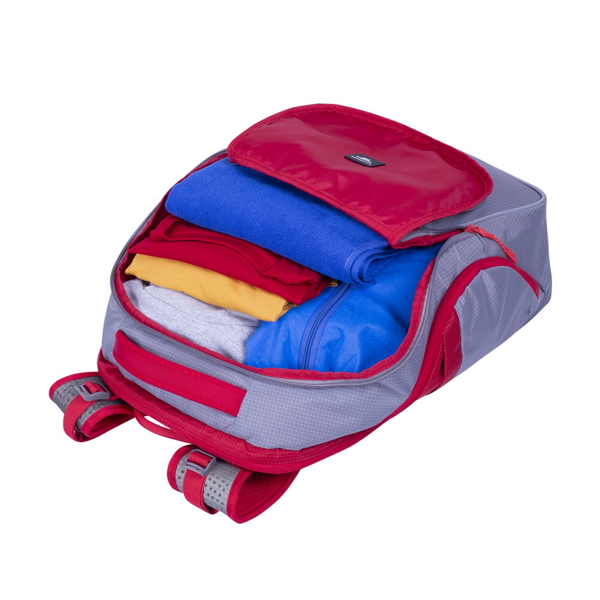 ნოუთბუქის ჩანთა Rivacase 5265 30L Laptop Backpack 17.3" Grey/Red