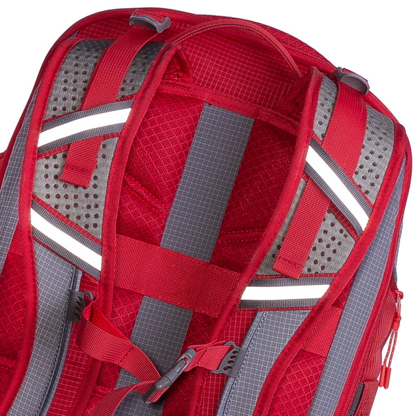 ნოუთბუქის ჩანთა Rivacase 5265 30L Laptop Backpack 17.3" Grey/Red