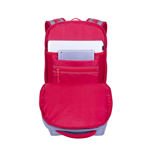 ნოუთბუქის ჩანთა Rivacase 5265 30L Laptop Backpack 17.3" Grey/Red