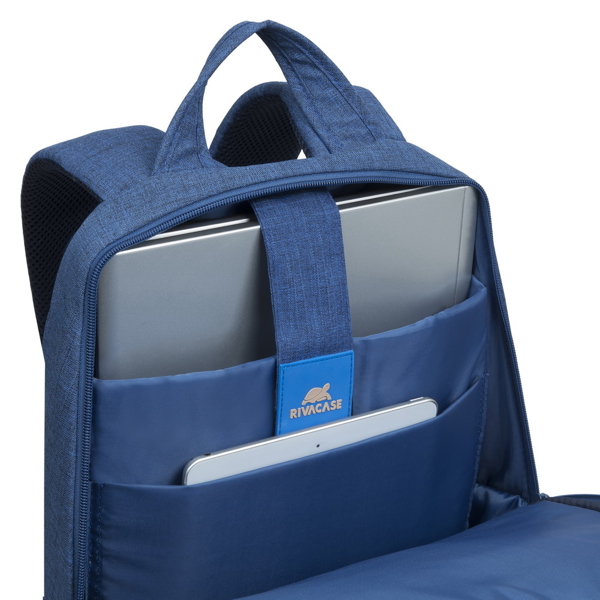 ნოუთბუქის ჩანთა Rivacase 7560 Laptop Canvas Backpack 15.6" Blue