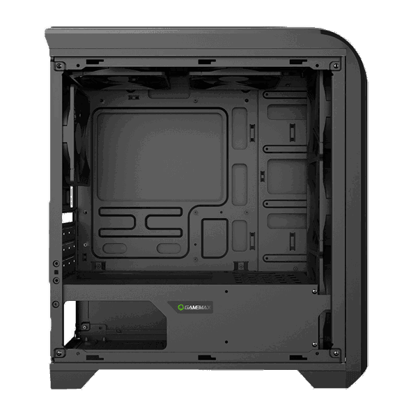ქეისი GAMEMAX CENTAURI, MiniT,1*USB3.0,1*USB2.0,1*120 RED,acrylic (side panel),without PSU,black