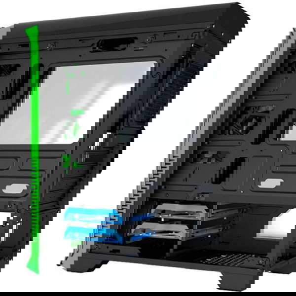 ქეისი GAMEMAX H602BK,Mini,1*USB3.0,2*USB2.0,1*120 BLUE,acrylic (side panel),without PSU,black