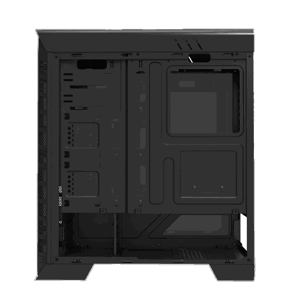 ქეისი GAMEMAX PARDOBLACKCOLOR MidT, 1*USB3.0, 2*USB2.0,1*120 RED, acrylic (side panel), without PSU, black