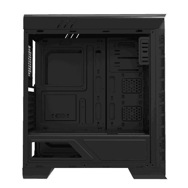 ქეისი GAMEMAX ELYSIUM, MidT, 1*USB3.0, 2*USB2.0, 2*120 BLUE, acrylic (side panel), without PSU, black