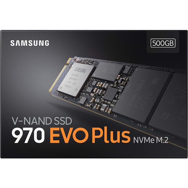 მყარი დისკი Samsung MZ-V7S500BW 500GB SSD 970 EVO plus M.2 PCIe Gen 3.0 x 4, NVMe, read/write speeds up to 3500