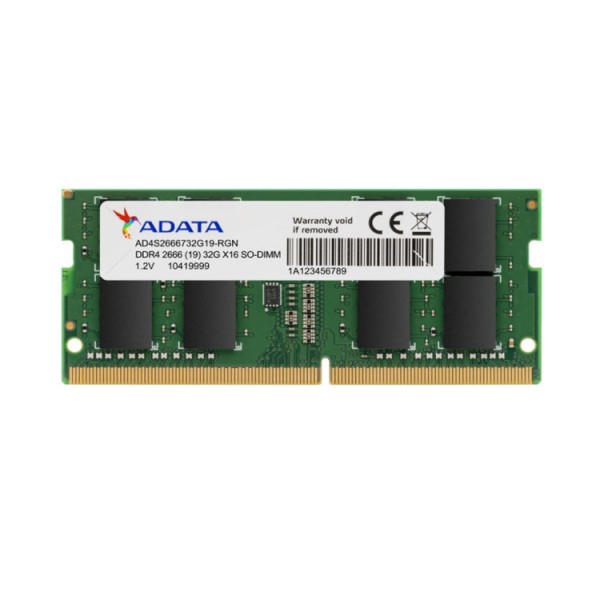 ოპერატიული მეხსიერება: ADATA DDR4 8GB 2666MHz SODIMM - AD4S266638G19-S