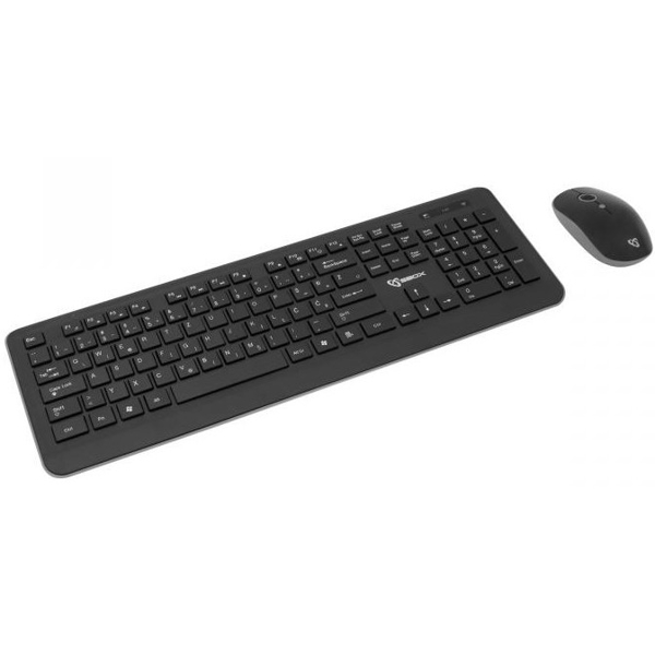 კლავიატურა + მაუსი SBOX WKM-24 Wireless Keyboard And Mouse Combo Black/Grey