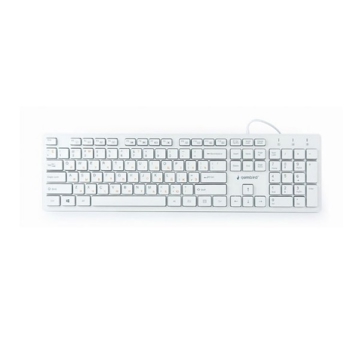 კლავიატურა: Gembird KB-MCH-03-W-RU Multimedia "chocolate" keyboard USB RU layout white