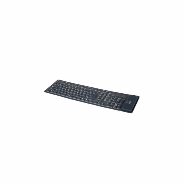 კლავიატურა: Gembird KB-109F-B Flexible keyboard USB + PS/2 combo black