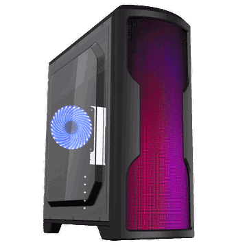 ქეისი GAMEMAX G562-RGB, MidT, 1*USB3.0,2*USB2.0, 1*120BLUE, acrylic (side panel), without PSU, black