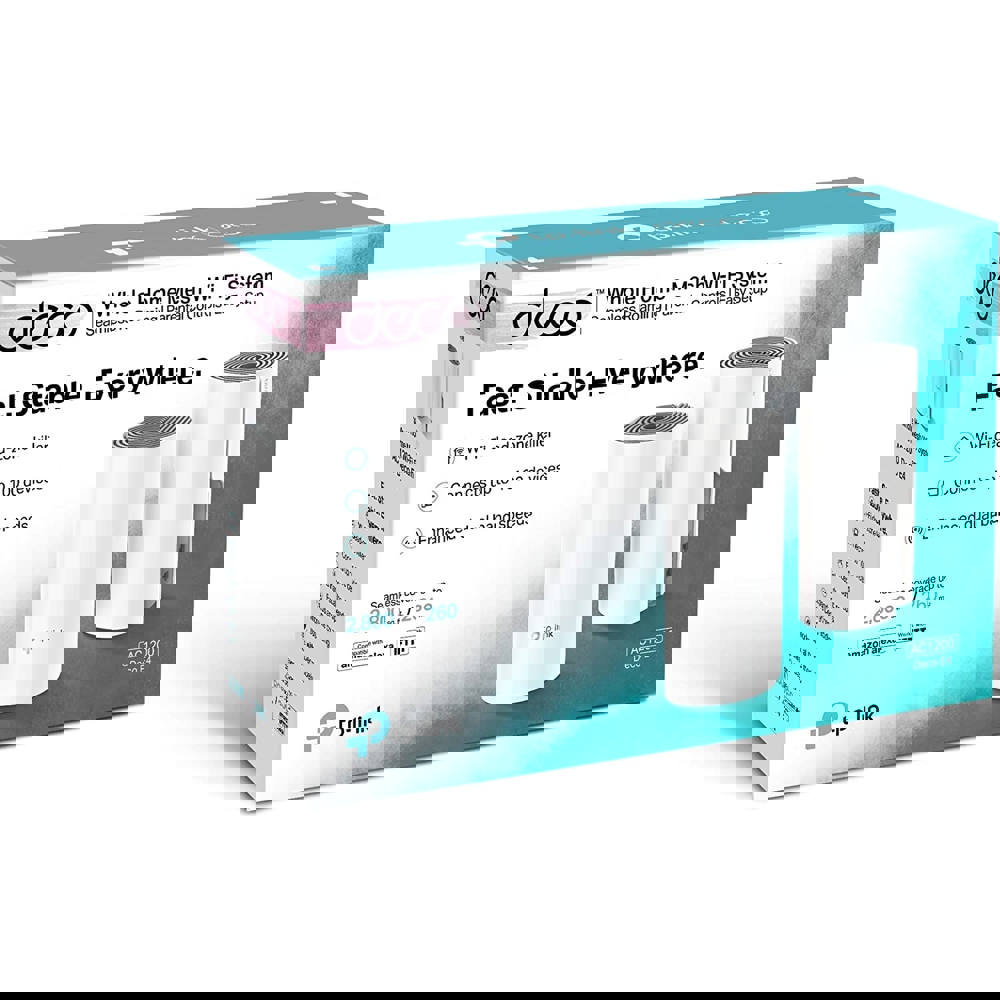 სახლის Wifi სისტემა TP-LINK Deco E4(2-pack), AC1200 Whole Home Mesh Wifi System