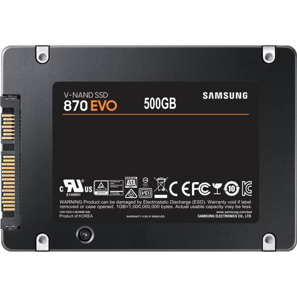 მყარი დისკი Samsung MZ-77E500BW, SSD 870 EVO 500GB SATA III 2,5"