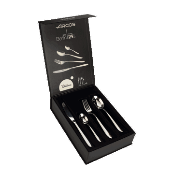 დანა ჩანგლის ნაკრები Arcos Berlin, 24 pc. Set: 6 table knives, 6 table forks, 6 table spoons, 6 dessert spoons