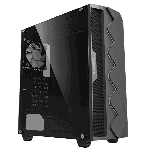 ქეისი GAMEMAX BLACK DIAMOND, MidT, 1*USB3.0, 1*USB2.0, 3*120 mm RGB, without PSU black