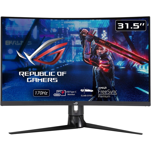 მონიტორი Asus ROG Strix XG32VC 31.5'' QHD, VA Curved Gaming Monitor, 170 Hz, DP HDMI Black