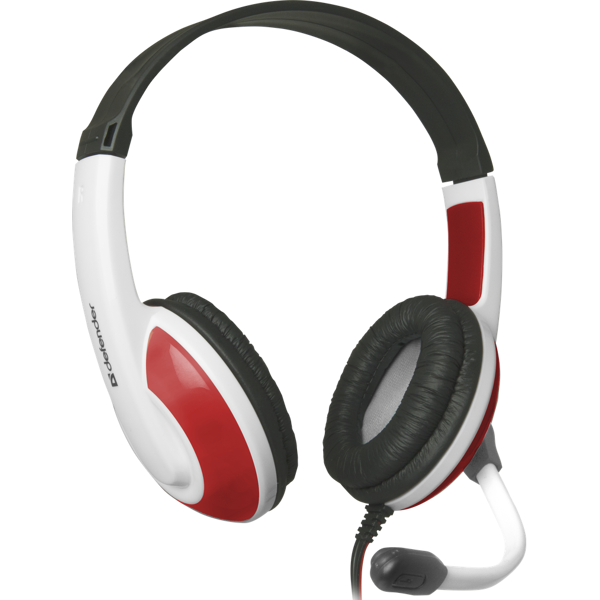 ყურსასმენი Defender Warhead G-120 Gaming headset, red + white, cable 2 m