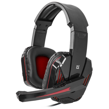 ყურსასმენი Defender Warhead G-260 Gaming headset, red+ black, cable 1,8 m