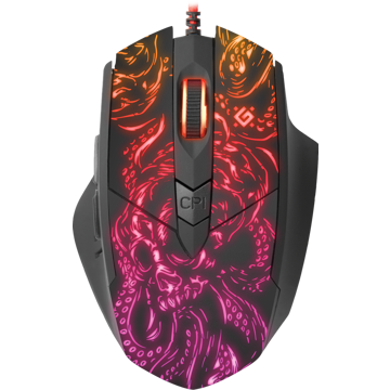 მაუსი DEFENDER Titan GM-650L Wired gaming mouse, RGB,6400 DPI