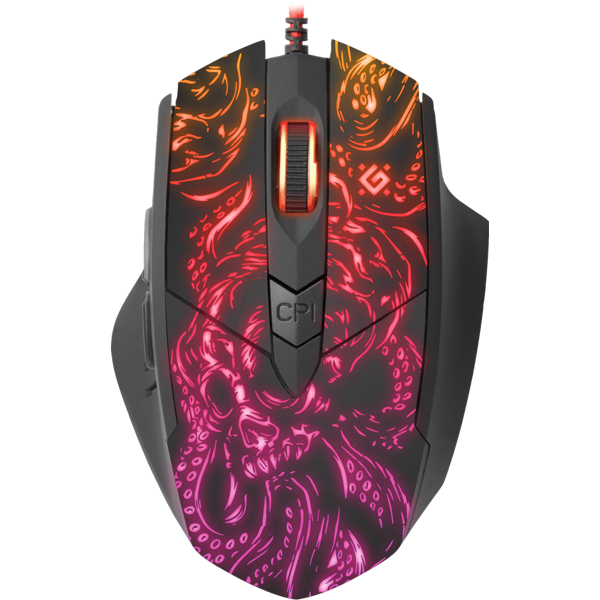 მაუსი DEFENDER Titan GM-650L Wired gaming mouse, RGB,6400 DPI