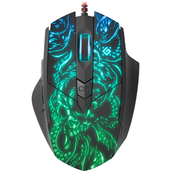 მაუსი DEFENDER Titan GM-650L Wired gaming mouse, RGB,6400 DPI