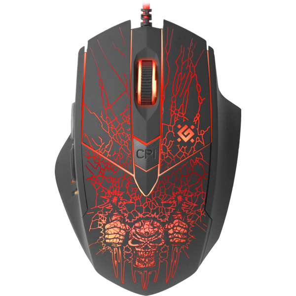 მაუსი DEFENDER  Doom Fighter GM-260L Wired gaming mouse, black,6 buttons, 3200dpi