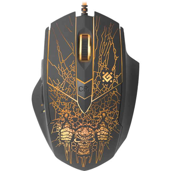 მაუსი DEFENDER  Doom Fighter GM-260L Wired gaming mouse, black,6 buttons, 3200dpi