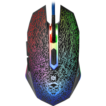 მაუსი Defender Shock GM-110L Wired gaming mouse, 6 ღილაკიანი 