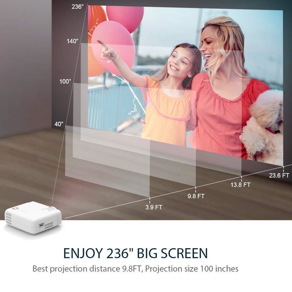 პროექტორი Vantop Leisure 430 Mini Projector White