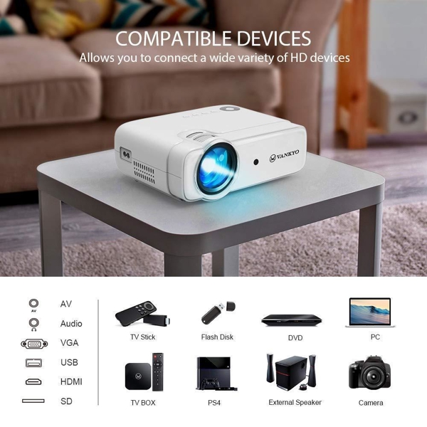 პროექტორი Vantop Leisure 430 Mini Projector White