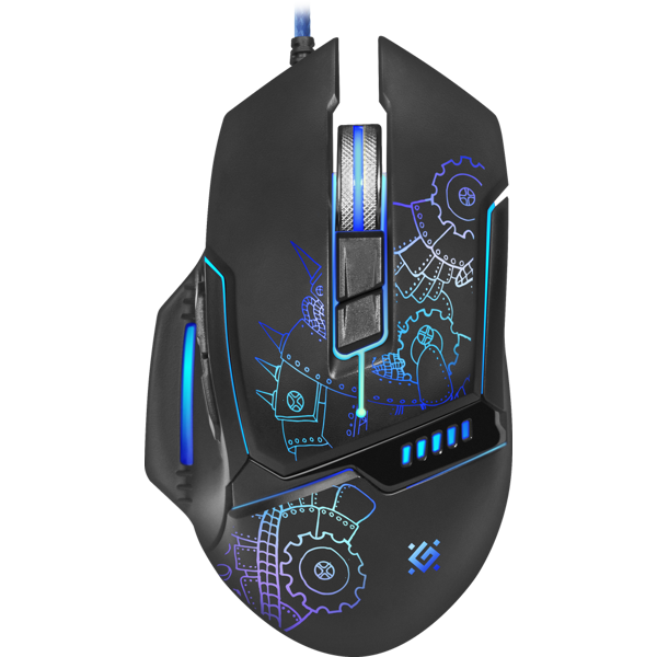 მაუსი Defender Kill'em All GM-480L Wired gaming mouse, 3200DPI,Light 