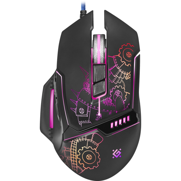 მაუსი Defender Kill'em All GM-480L Wired gaming mouse, 3200DPI,Light 