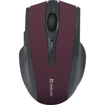 უკაბელო მაუსი Defender Accura MM-665 optical mouse, წითელი, 6 ღილაკიანი