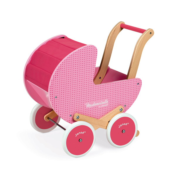 ხის სათამაშო ეტლი Janod J05899 Doll Pram