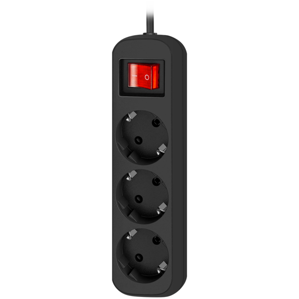 Defender  G318 Power strip, 1.8m, 3 შესაერთებელი