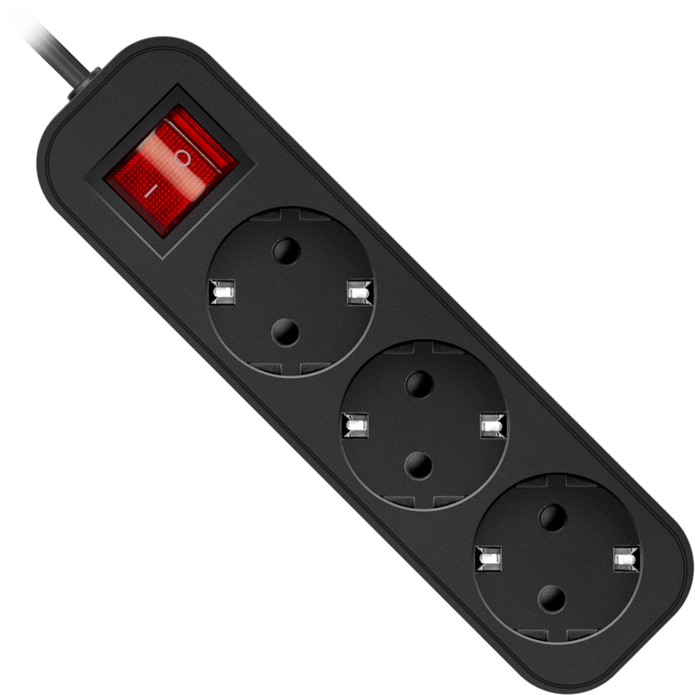 დენის დამაგრძელებელი Defender  G318 Power strip, 1.8m, 3 შესაერთებელი